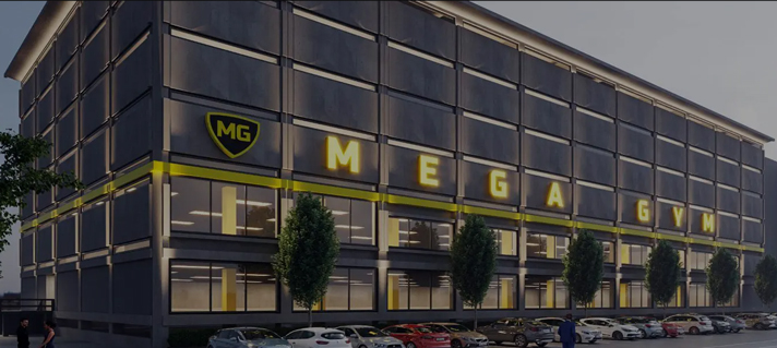 Mega Gym building exterior at Viline Vode 47, Belgrade